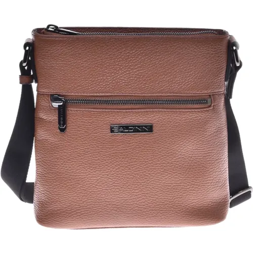 Tan calfskin crossbody bag - Baldinini - Modalova