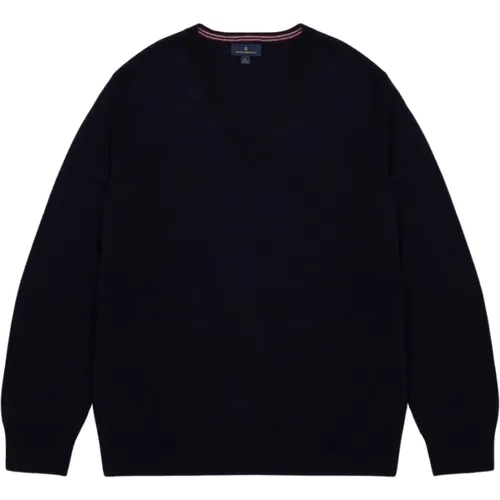 Merinowollwolle V-Neck-Pullover , Herren, Größe: XL - Brooks Brothers - Modalova