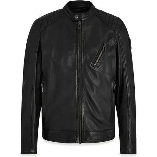 V Racer Lederjacke Schwarz Belstaff - Belstaff - Modalova