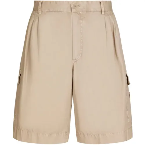 Casual Shorts mit Goldfarbenem Logo-Plakette , Herren, Größe: 2XL - Dolce & Gabbana - Modalova