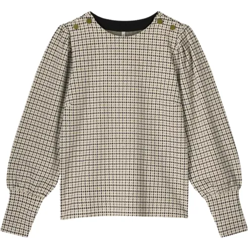 Bequemes Jacquard-Top im Prince de Galles Muster - Summum Woman - Modalova