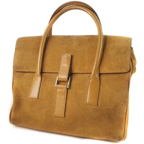 Camel Suede Gucci Bag , female, Sizes: ONE SIZE - Gucci Vintage - Modalova