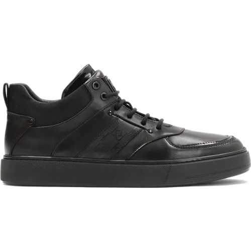 Schwarze Ledersneaker Urbaner Stil - Kazar - Modalova