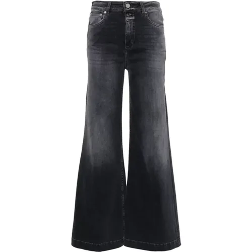 Graue Wide Leg Jeans aus Bio-Baumwolle , Damen, Größe: W25 - closed - Modalova