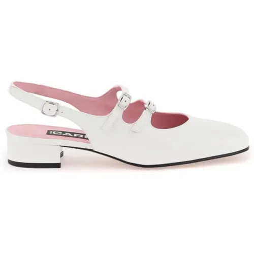 Patent leather pêche slingback mary jane , female, Sizes: 7 UK, 8 UK, 5 UK - Carel - Modalova