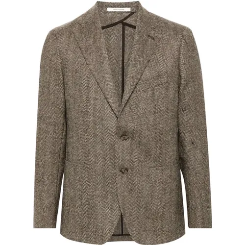 Wool Herringbone Jacket , male, Sizes: XL, L, 2XL - Tagliatore - Modalova