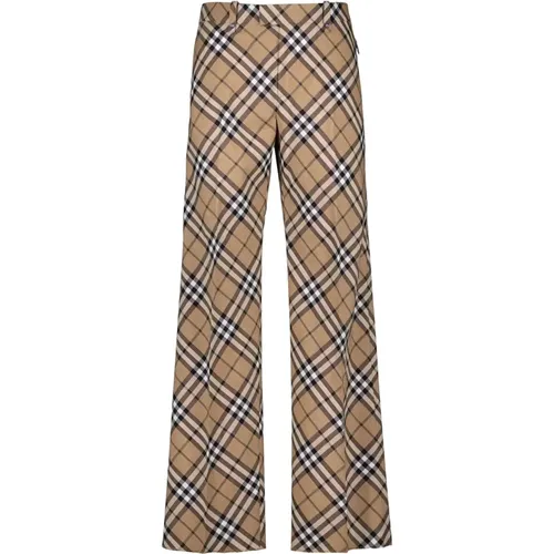 Vintage Checkered Wool Pants , male, Sizes: S, M - Burberry - Modalova