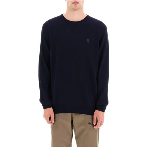 Logo embroidery wool sweater , male, Sizes: L, XL, M - Polo Ralph Lauren - Modalova