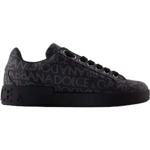 Canvas sneakers , male, Sizes: 10 1/2 UK - Dolce & Gabbana - Modalova
