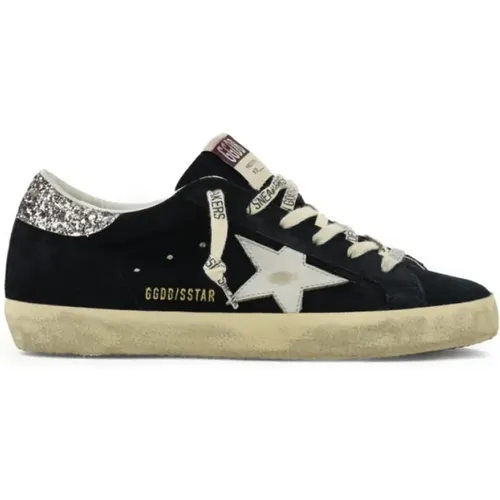 Schwarze Glitter Sneakers - Golden Goose - Modalova