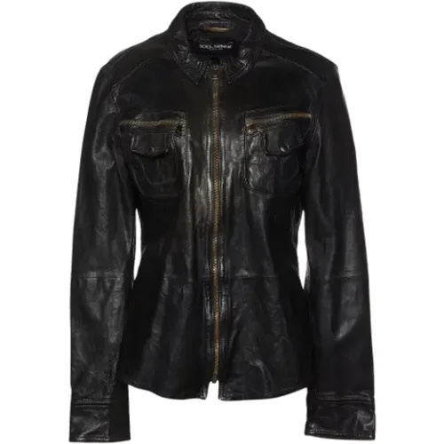 Pre-owned Leather outerwear , male, Sizes: 3XS - Dolce & Gabbana Pre-owned - Modalova