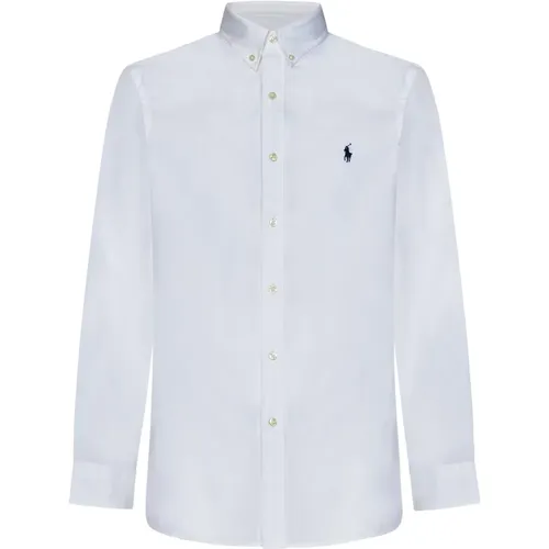 Slim Fit Button-Down Shirt with Blue Pony Embroidery , male, Sizes: 2XL, L, XL, M - Polo Ralph Lauren - Modalova