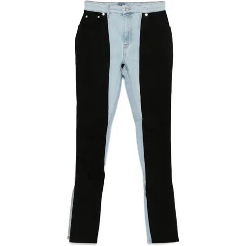 Zweifarbige Skinny Cut Denim Jeans - Mugler - Modalova