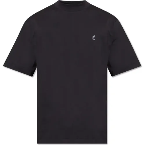 T-shirt with logo embroidery , male, Sizes: XL, M, L, S - Études - Modalova