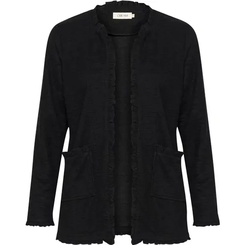 Long Cardigan Jacket Rose Dust , female, Sizes: S, L, XL, XS, M, 2XL - Cream - Modalova