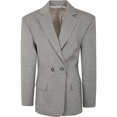 Grey Blazer for Stylish Look , female, Sizes: S, XS - Magda Butrym - Modalova