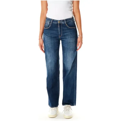 High Waist Straight Fit Jeans , Damen, Größe: W31 - Le Temps Des Cerises - Modalova