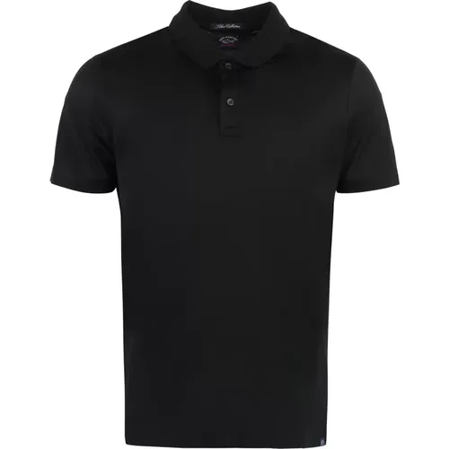 Baumwoll-Poloshirt mit geripptem Ausschnitt , Herren, Größe: XL - PAUL & SHARK - Modalova