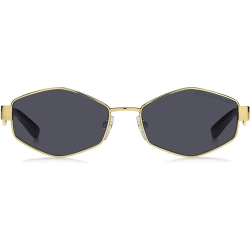 Retro-futuristische hexagonale Sonnenbrille mit Kette - Marc Jacobs - Modalova