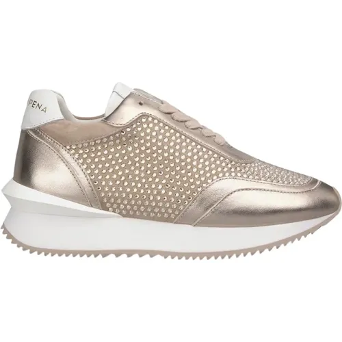 Shiny leather platform sneakers , female, Sizes: 7 UK, 4 UK, 2 UK, 9 UK, 6 UK, 3 UK, 5 UK - Alma en Pena - Modalova