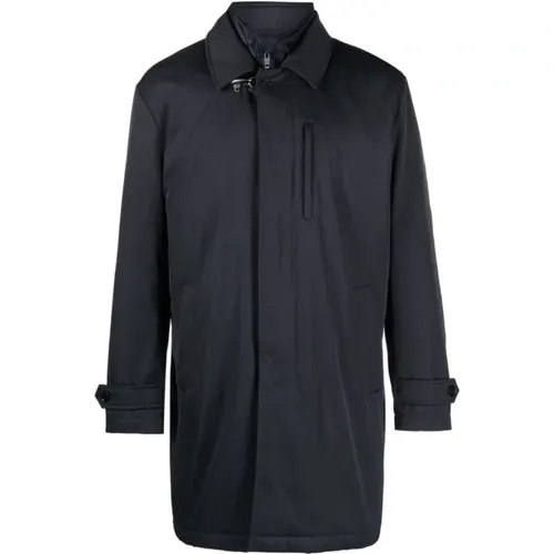 Double Morning Navy Coat , male, Sizes: 2XL - Fay - Modalova