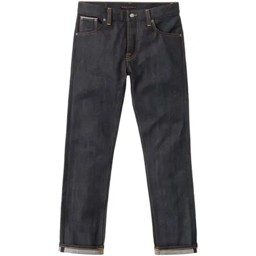 Selvedge Slim-fit Jeans , Herren, Größe: W30 L32 - Nudie Jeans - Modalova