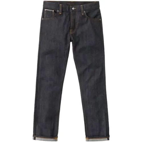 Selvedge Slim-fit Jeans , male, Sizes: W34, W32, W36 - Nudie Jeans - Modalova