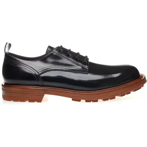 Leather Derby Shoes, Front Lace-Up , male, Sizes: 10 UK - alexander mcqueen - Modalova