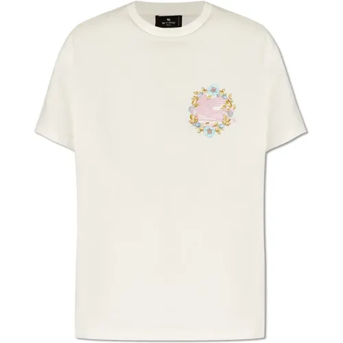 T-Shirt mit Logo , Damen, Größe: M - ETRO - Modalova