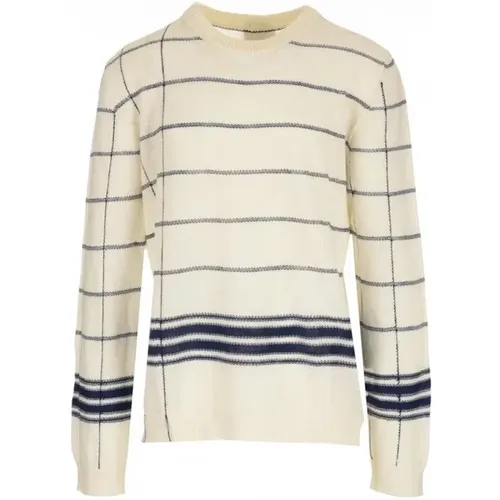 Striped Wool Sweater Crew Neck , female, Sizes: XL, M - Maison Margiela - Modalova