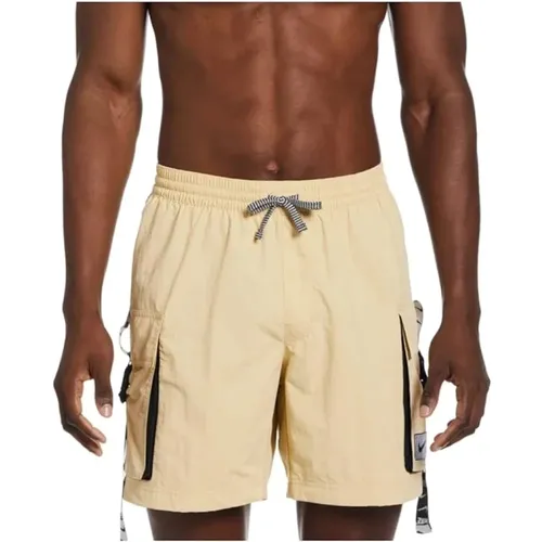 Lila Logo Tape Badehose , Herren, Größe: L - Nike - Modalova