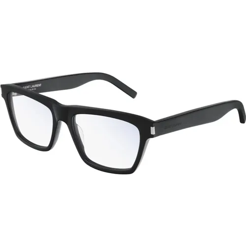 Rechteckige Brille, Klisches Schwarzes Gestell - Saint Laurent - Modalova