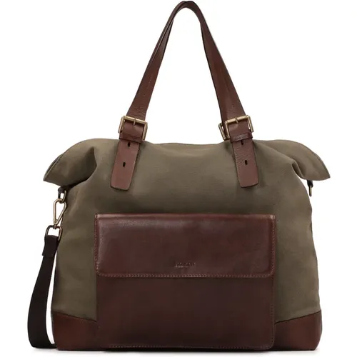 Praktische Stofftasche für Männer in Taupe-Farbe - Kazar - Modalova