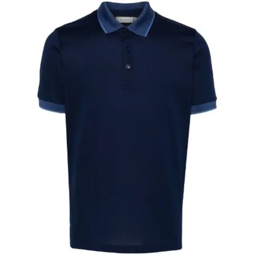 Contrast Collar Polo Shirt , male, Sizes: M, 2XL, 3XL - Canali - Modalova