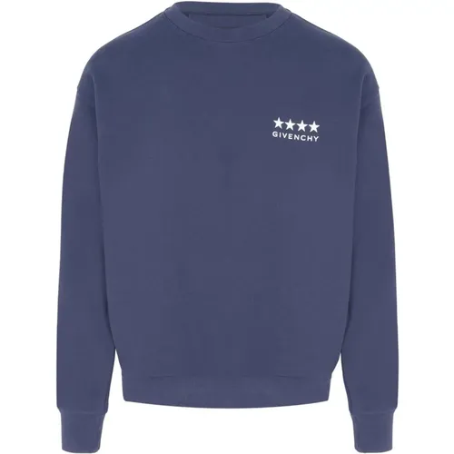 Navy Cotton Sweatshirt , male, Sizes: XL, L, M - Givenchy - Modalova