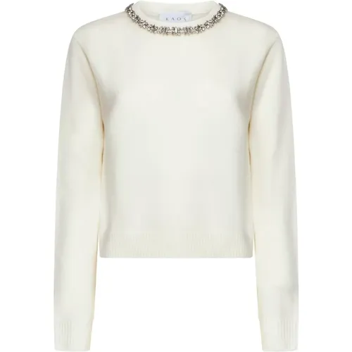 Cream Sweaters Collection , female, Sizes: M - Kaos - Modalova