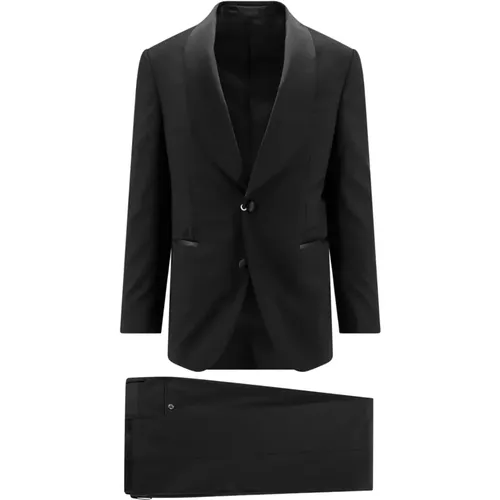 Satin Lapel Suit , male, Sizes: 2XL, XL, S - Corneliani - Modalova