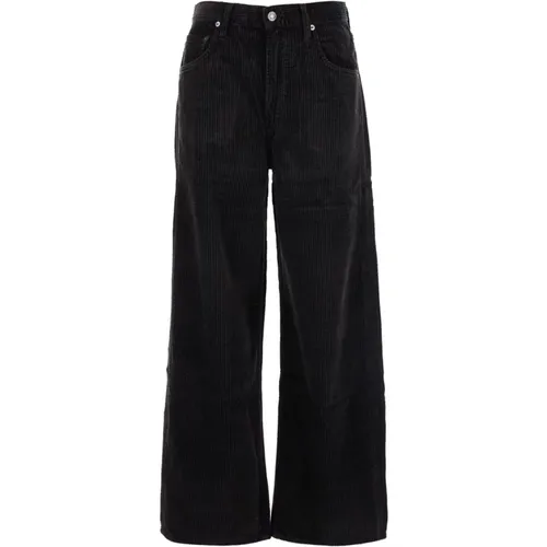 Schwarze Cordhose mit weitem Bein , Damen, Größe: W25 - Agolde - Modalova