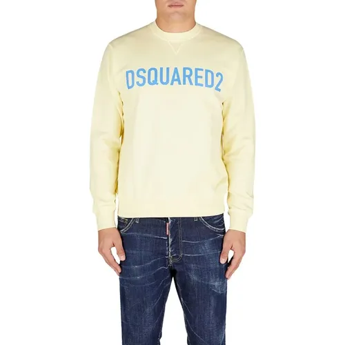 Cotton Sweatshirt - ECO Dyed , male, Sizes: XL - Dsquared2 - Modalova