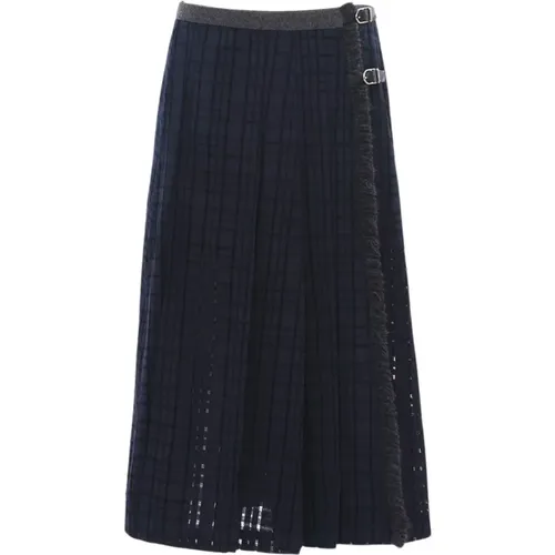 Night Perforated Skirt , female, Sizes: S, XS, 2XS - Durazzi Milano - Modalova