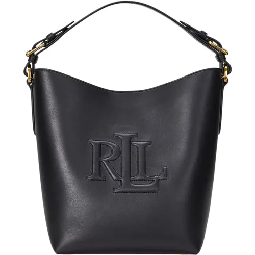 Medium Witley leather bucket bag , female, Sizes: ONE SIZE - Ralph Lauren - Modalova