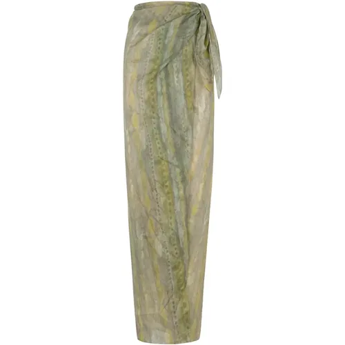 Unique Ramie Pareo Skirt , female, Sizes: M, L, 2XL, S, XL - Cortana - Modalova