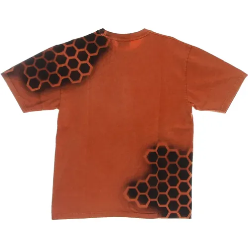 Stone Washed Orange Herren T-Shirt , Herren, Größe: L - Mauna Kea - Modalova