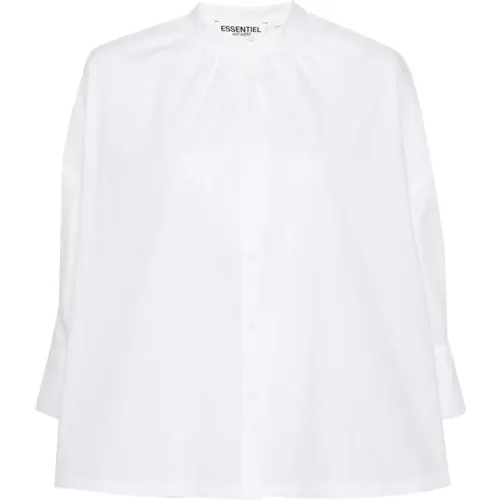 February Mao Collar Shirt , female, Sizes: S, L, XS, M - Elisabetta Franchi - Modalova