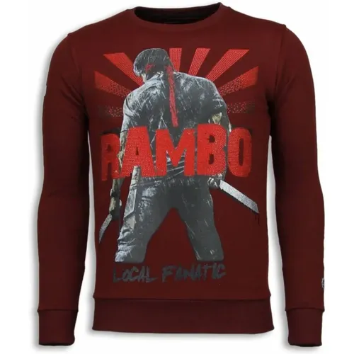 Rambo Rhinestone Sweater - Herrenpullover - 5910A , Herren, Größe: M - Local Fanatic - Modalova