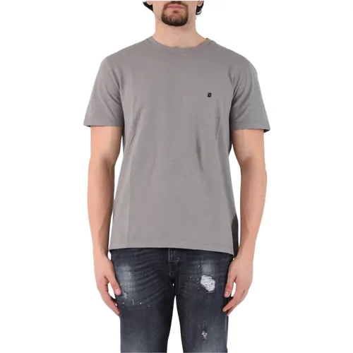 Jersey T-shirt with Front Logo , male, Sizes: L, S, M - Dondup - Modalova