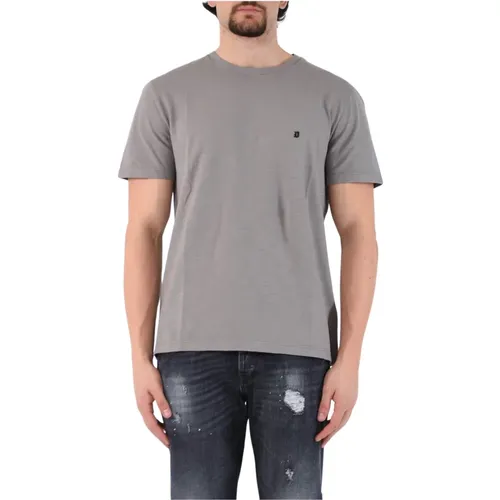 Jersey T-Shirt mit Frontlogo , Herren, Größe: L - Dondup - Modalova