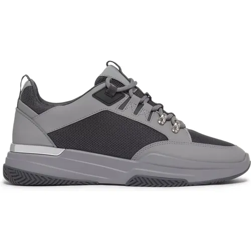 Graue Mesh-Ledersneaker , Herren, Größe: 44 EU - Mallet London - Modalova