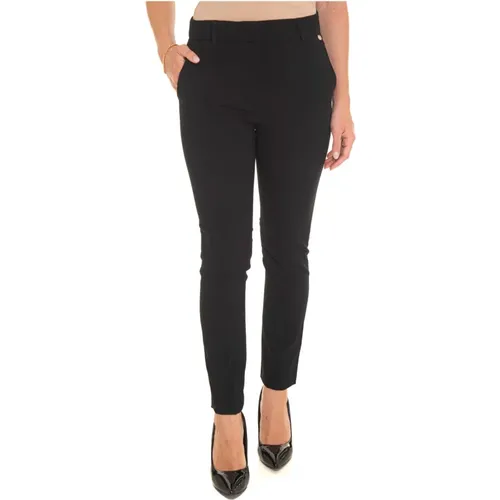 Crêpe Chino Hose mit mittlerer Taille , Damen, Größe: L - Liu Jo - Modalova