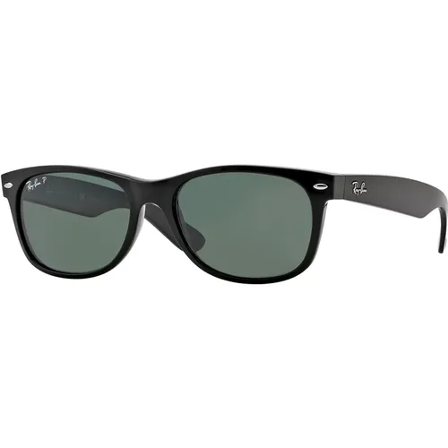 Polarisierte Wayfarer Sonnenbrille Schwarz Grün , Herren, Größe: 58 MM - Ray-Ban - Modalova